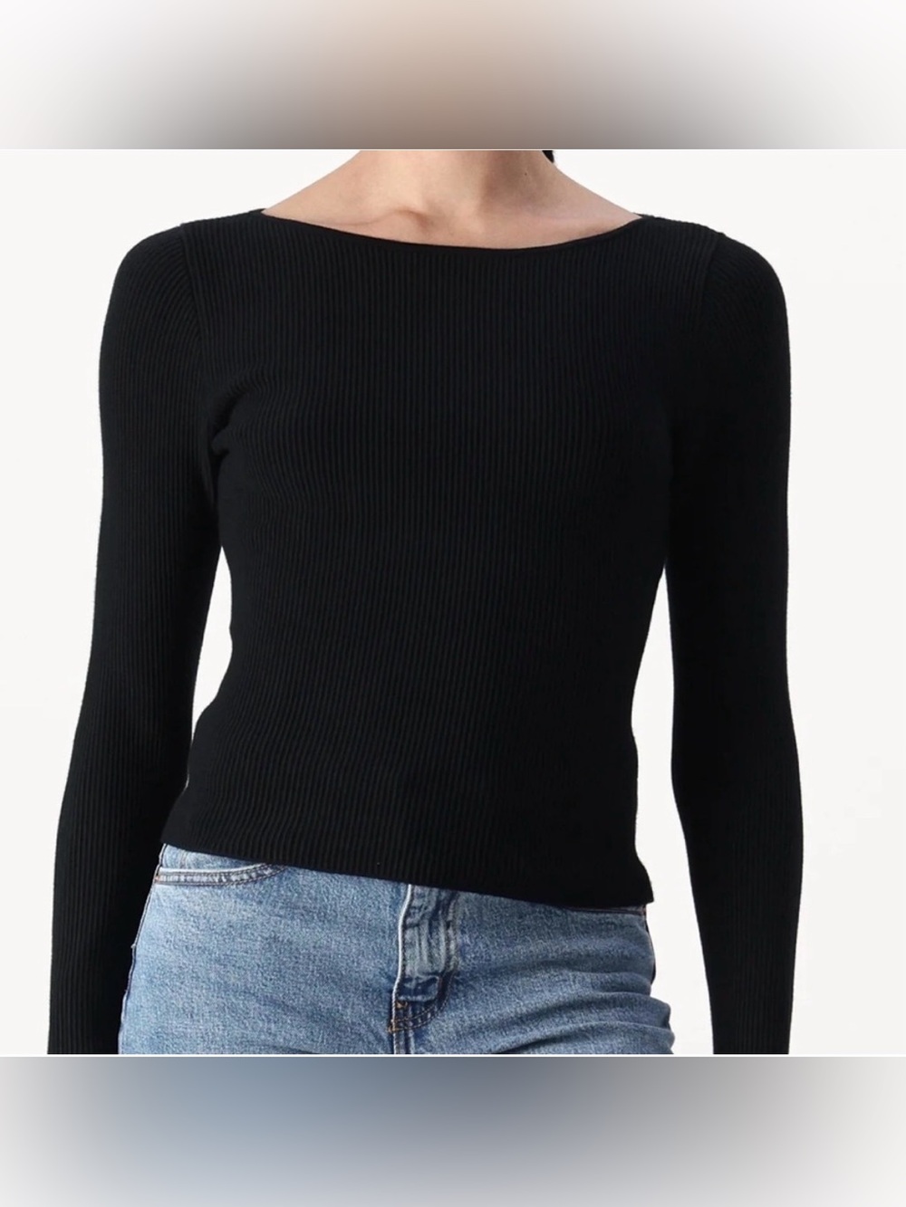 NWT Abercrombie Long-Sleeve Ottoman Slash Top